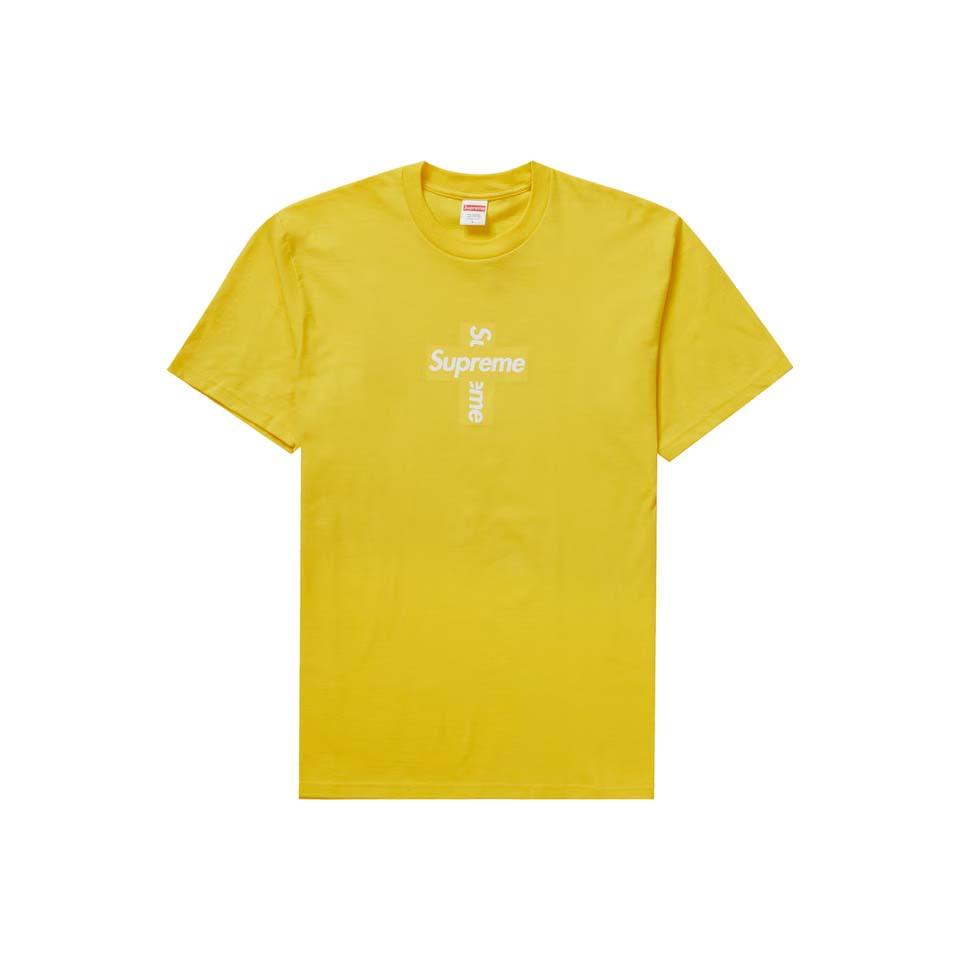 Camiseta Supreme Cross Box Logo Amarillo | Supreme 430WY